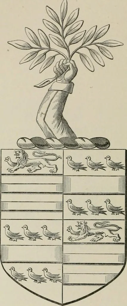 An illustration from The visitation of the county of Somerset in the year 1623, 1876, leaf 319