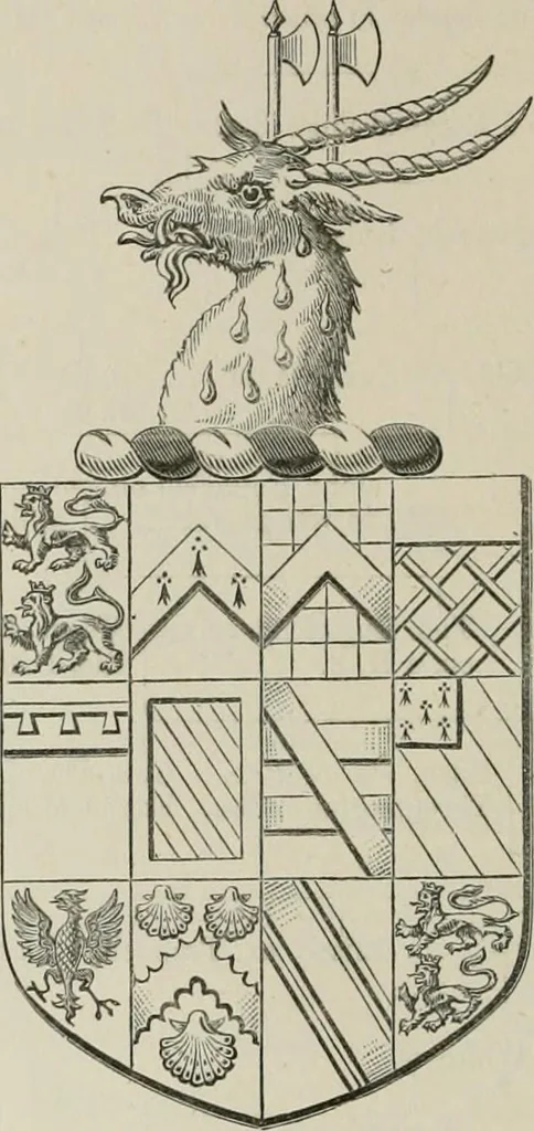 An illustration from The visitation of the county of Somerset in the year 1623, 1876, leaf 321
