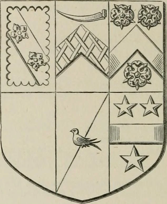 An illustration from The visitation of the county of Somerset in the year 1623, 1876, leaf 341