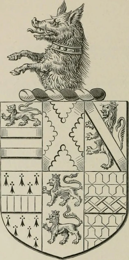 An illustration from The visitation of the county of Somerset in the year 1623, 1876, leaf 351