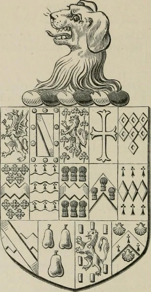 An illustration from The visitation of the county of Somerset in the year 1623, 1876, leaf 363
