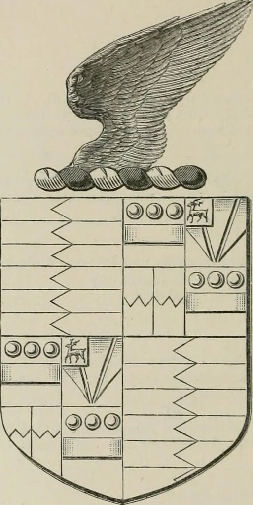 An illustration from The visitation of the county of Somerset in the year 1623, 1876, leaf 369