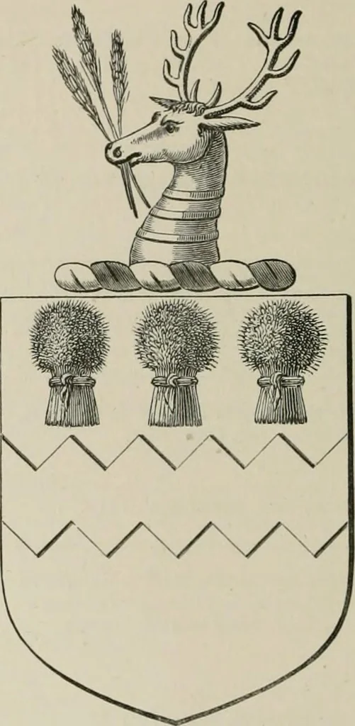An illustration from The visitation of the county of Somerset in the year 1623, 1876, leaf 389