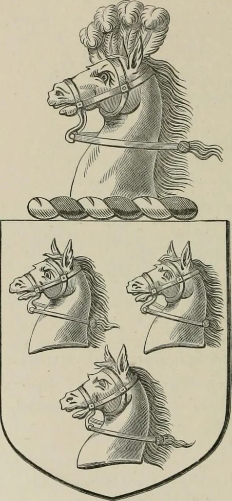 An illustration from The visitation of the county of Somerset in the year 1623, 1876, leaf 391