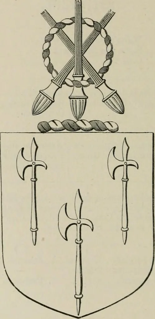 An illustration from The visitation of the county of Somerset in the year 1623, 1876, leaf 409