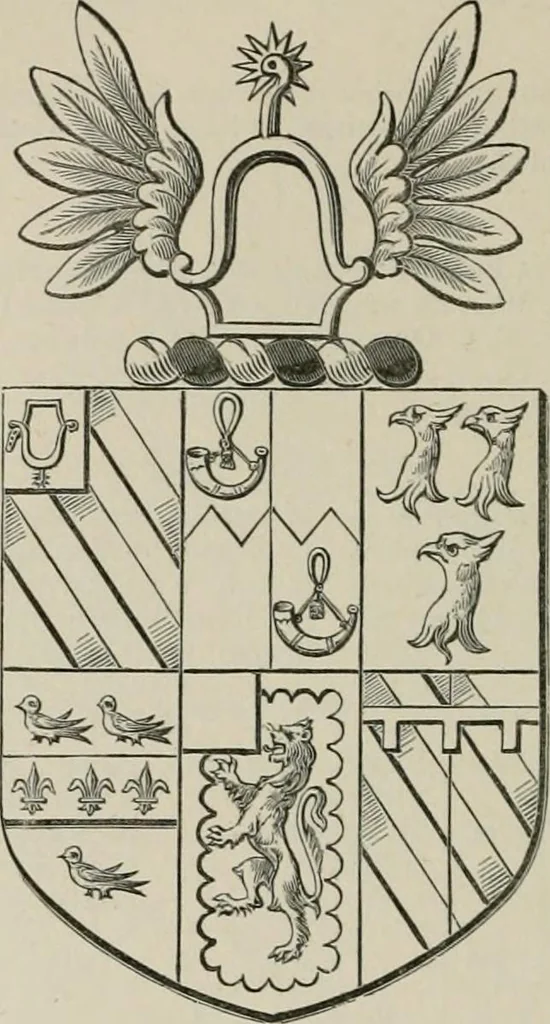 An illustration from The visitation of the county of Somerset in the year 1623, 1876, leaf 415