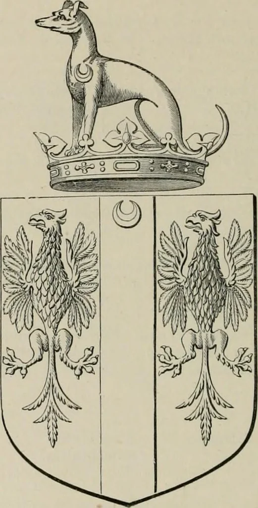 An illustration from The visitation of the county of Somerset in the year 1623, 1876, leaf 423