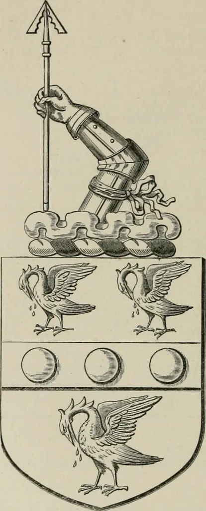 An illustration from The visitation of the county of Somerset in the year 1623, 1876, leaf 429