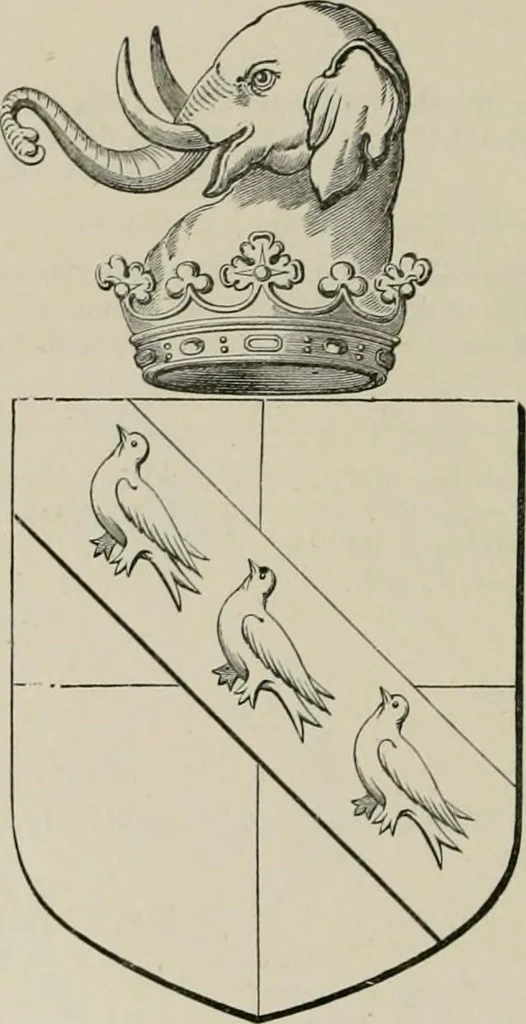 An illustration from The visitation of the county of Somerset in the year 1623, 1876, leaf 441