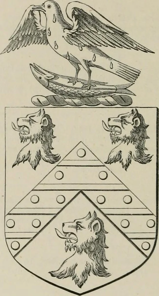 An illustration from The visitation of the county of Somerset in the year 1623, 1876, leaf 443