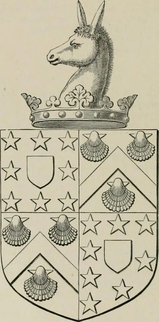 An illustration from The visitation of the county of Somerset in the year 1623, 1876, leaf 455