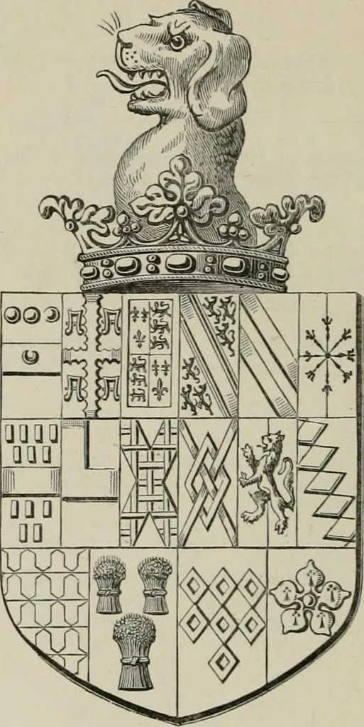 An illustration from The visitation of the county of Somerset in the year 1623, 1876, leaf 475