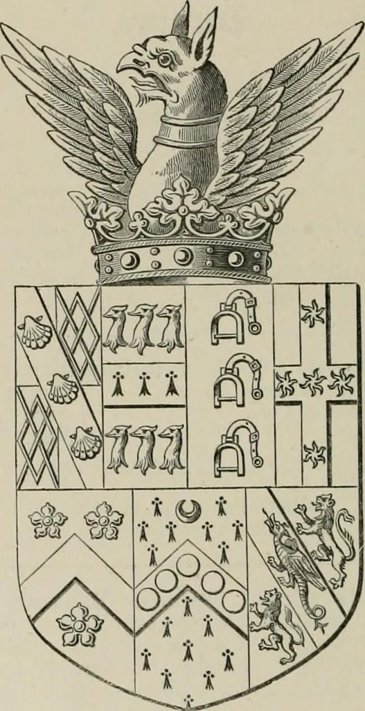 An illustration from The visitation of the county of Somerset in the year 1623, 1876, leaf 479