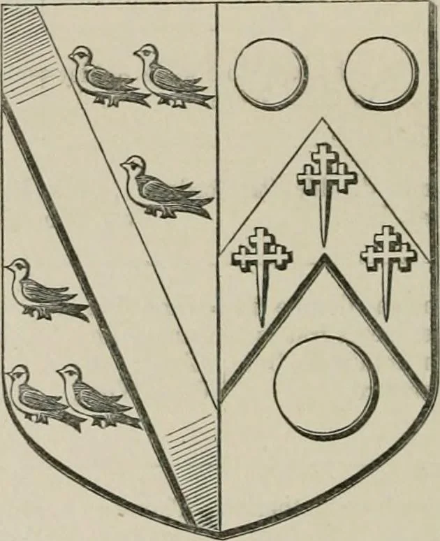 An illustration from The visitation of the county of Somerset in the year 1623, 1876, leaf 491
