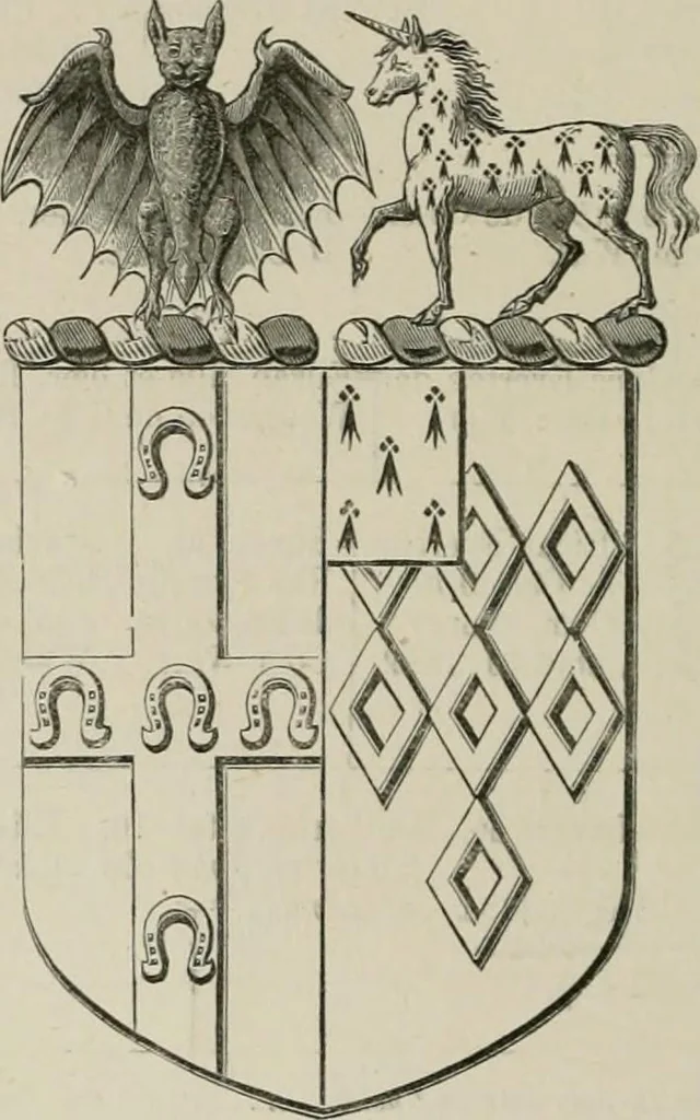 An illustration from The visitation of the county of Somerset in the year 1623, 1876, leaf 501