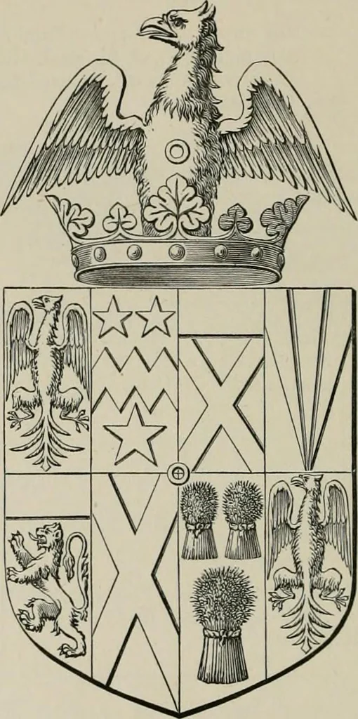 An illustration from The visitation of the county of Somerset in the year 1623, 1876, leaf 503