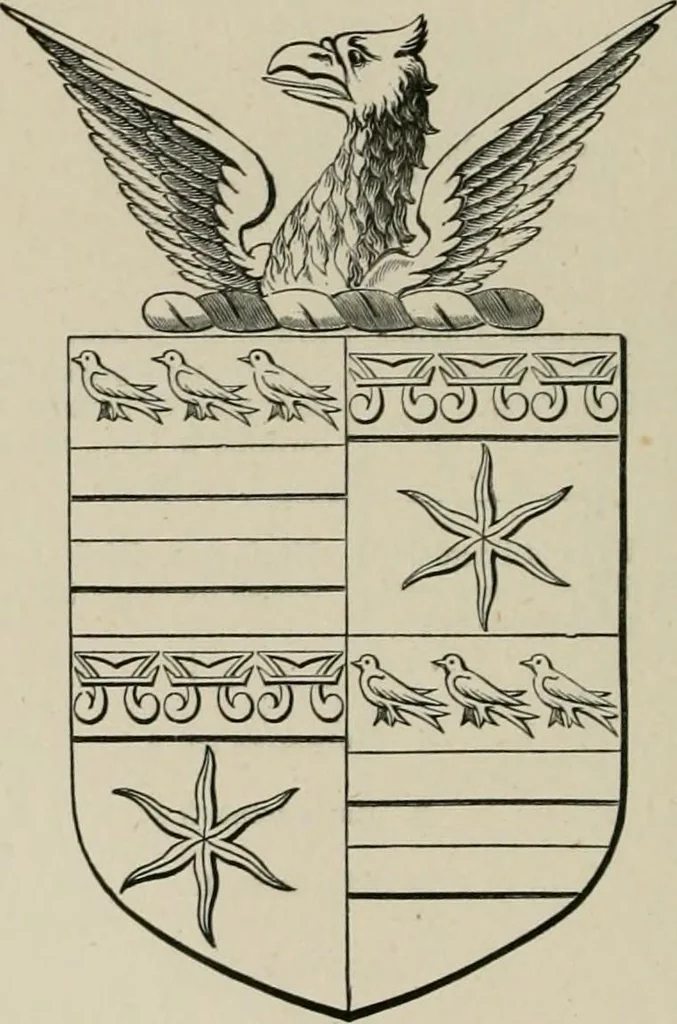 An illustration from The visitation of the county of Somerset in the year 1623, 1876, leaf 527