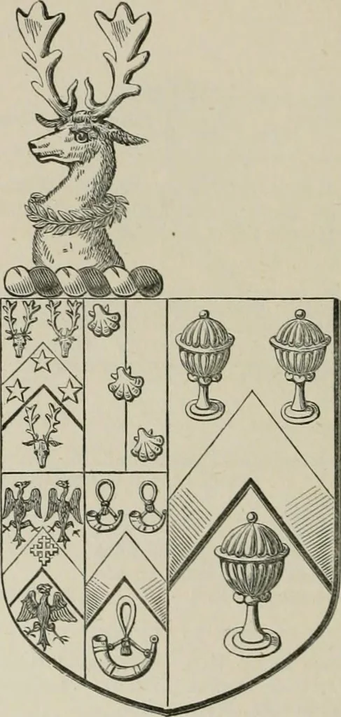 An illustration from The visitation of the county of Somerset in the year 1623, 1876, leaf 535