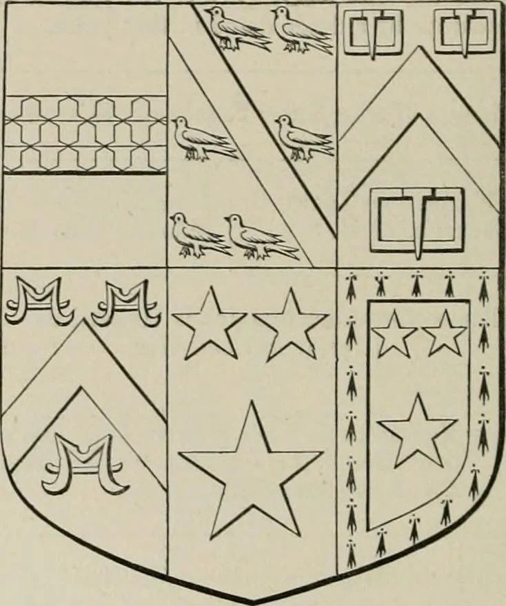 An illustration from The visitation of the county of Somerset in the year 1623, 1876, leaf 541