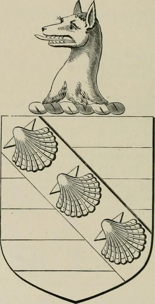 An illustration from The visitation of the county of Somerset in the year 1623, 1876, leaf 545