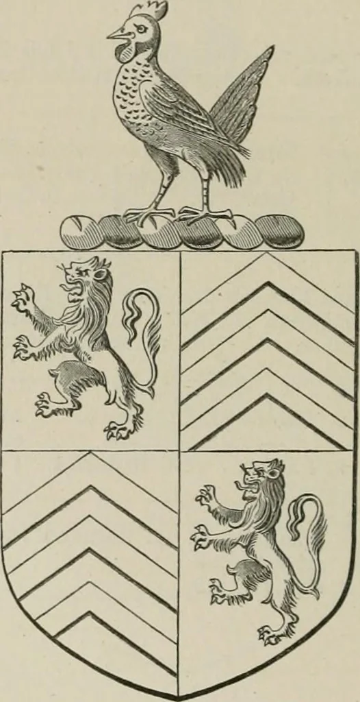 An illustration from The visitation of the county of Somerset in the year 1623, 1876, leaf 547