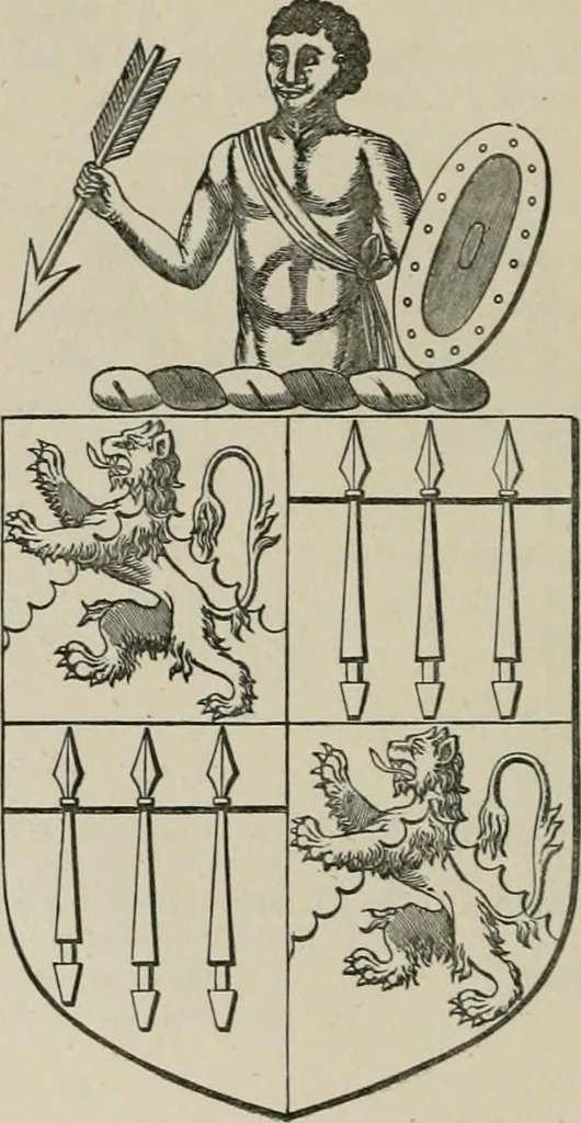 An illustration from The visitation of the county of Somerset in the year 1623, 1876, leaf 559