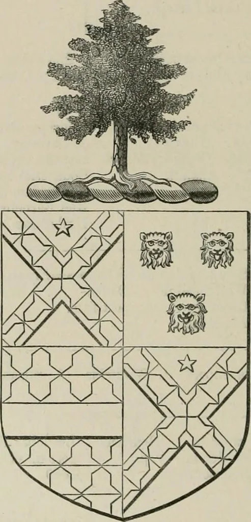 An illustration from The visitation of the county of Somerset in the year 1623, 1876, leaf 573