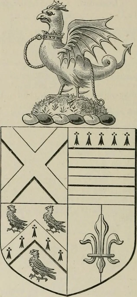 An illustration from The visitation of the county of Somerset in the year 1623, 1876, leaf 575