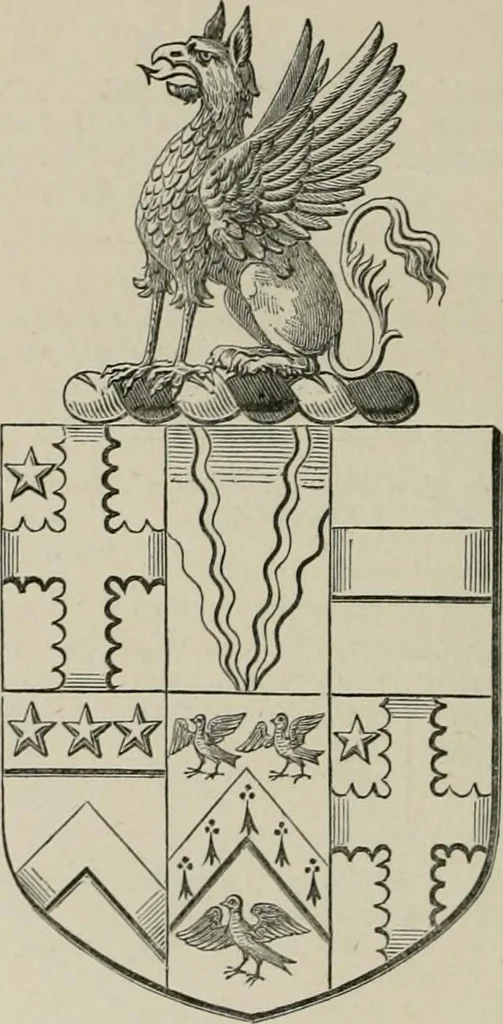 An illustration from The visitation of the county of Somerset in the year 1623, 1876, leaf 577