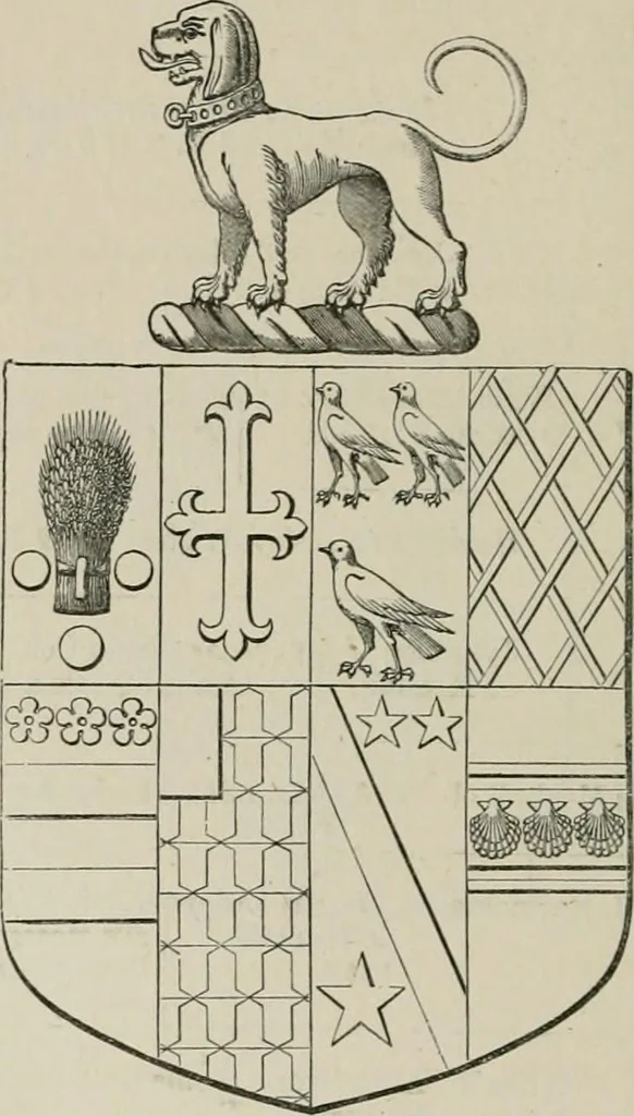 An illustration from The visitation of the county of Somerset in the year 1623, 1876, leaf 583