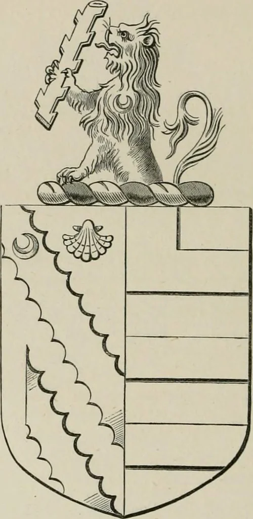 An illustration from The visitation of the county of Somerset in the year 1623, 1876, leaf 603