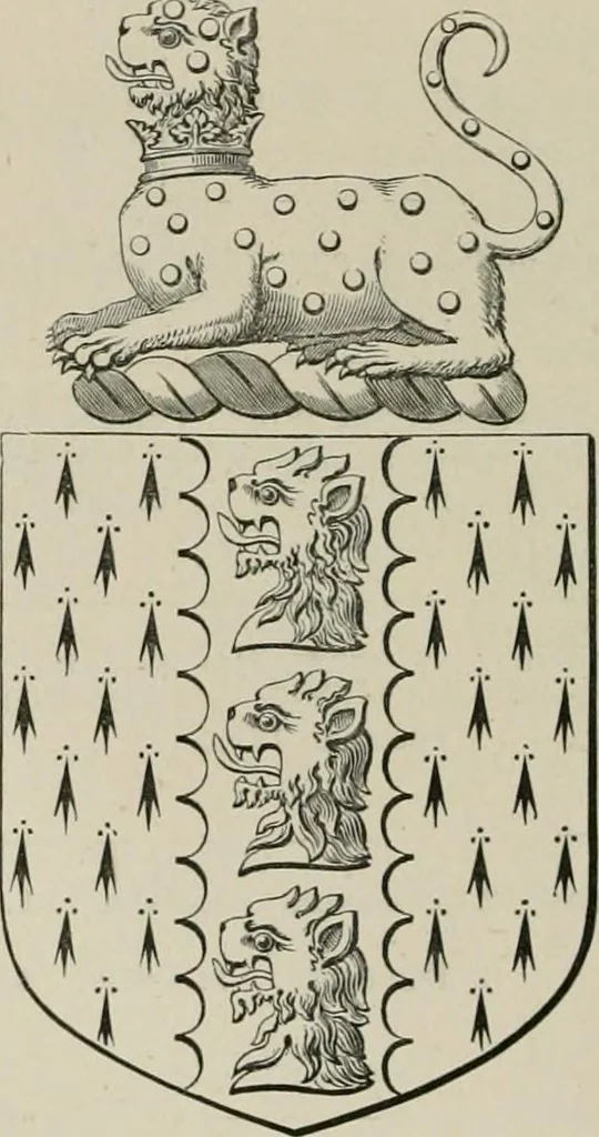 An illustration from The visitation of the county of Somerset in the year 1623, 1876, leaf 607