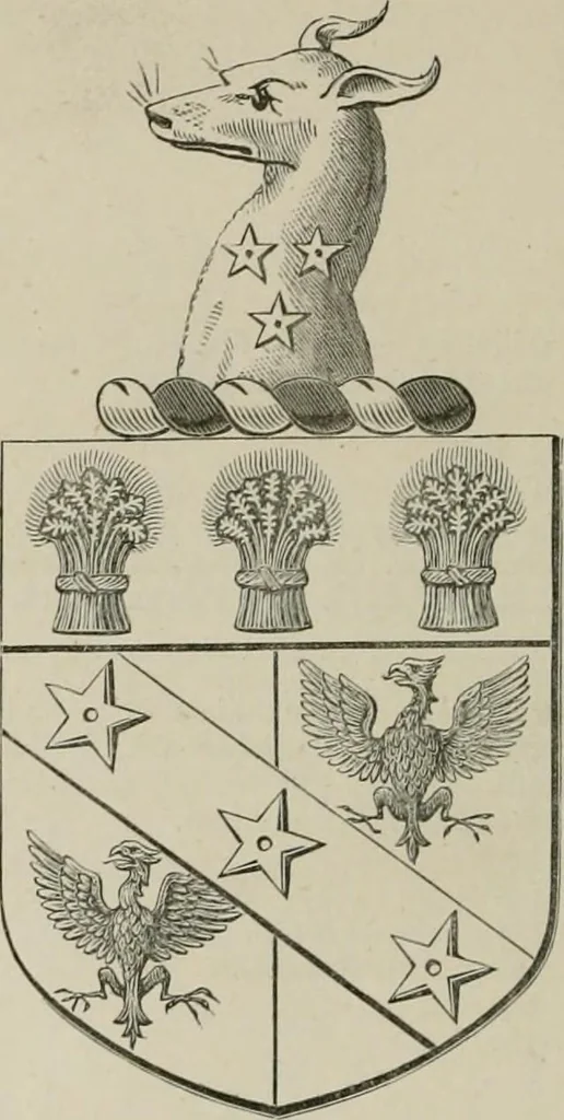 An illustration from The visitation of the county of Somerset in the year 1623, 1876, leaf 609