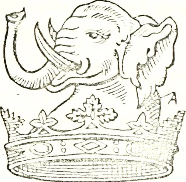 An illustration from The visitation of the county of Warwick, begun by Thomas May, Chester, and Gregory King, Rouge dragon, in Hilary vacacon, 1682. Reviewed by them in the Trinity vacacon following, and finished by Henry Dethick Richmond, and said rouge dragon pursuiv in Trinity vacation, 1683, by virtue of several deputations from Sir Henry St. George, Clarenceux king of arms, 1911, leaf 110