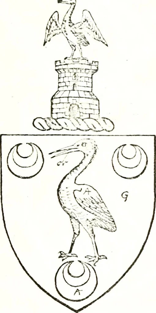 An illustration from The visitation of the county of Warwick, begun by Thomas May, Chester, and Gregory King, Rouge dragon, in Hilary vacacon, 1682. Reviewed by them in the Trinity vacacon following, and finished by Henry Dethick Richmond, and said rouge dragon pursuiv in Trinity vacation, 1683, by virtue of several deputations from Sir Henry St. George, Clarenceux king of arms, 1911, leaf 138