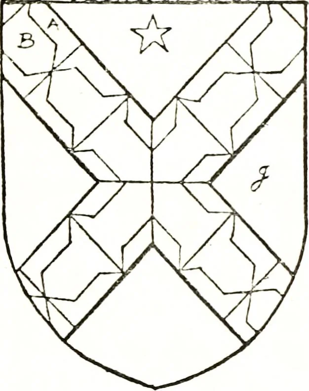 An illustration from The visitation of the county of Warwick, begun by Thomas May, Chester, and Gregory King, Rouge dragon, in Hilary vacacon, 1682. Reviewed by them in the Trinity vacacon following, and finished by Henry Dethick Richmond, and said rouge dragon pursuiv in Trinity vacation, 1683, by virtue of several deputations from Sir Henry St. George, Clarenceux king of arms, 1911, leaf 142