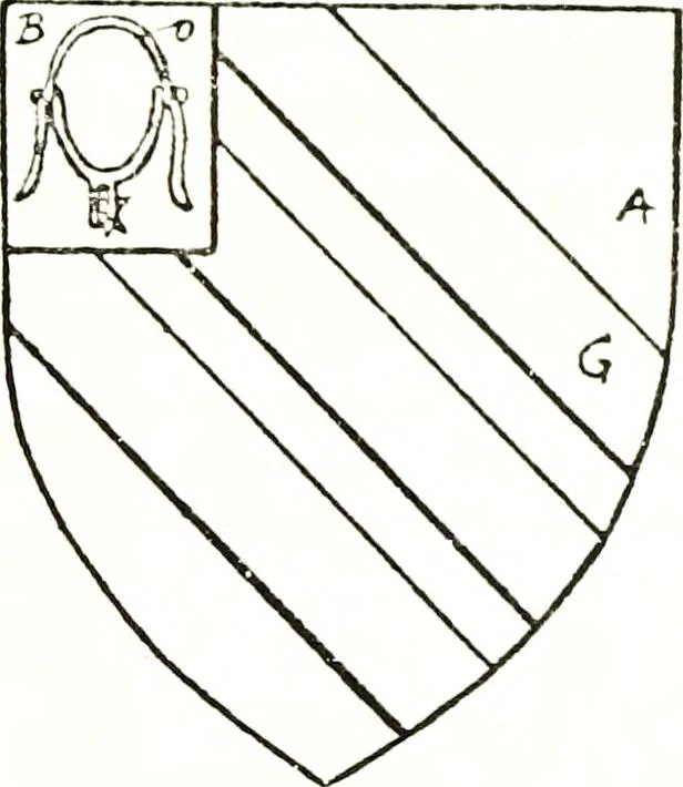 An illustration from The visitation of the county of Warwick, begun by Thomas May, Chester, and Gregory King, Rouge dragon, in Hilary vacacon, 1682. Reviewed by them in the Trinity vacacon following, and finished by Henry Dethick Richmond, and said rouge dragon pursuiv in Trinity vacation, 1683, by virtue of several deputations from Sir Henry St. George, Clarenceux king of arms, 1911, leaf 182