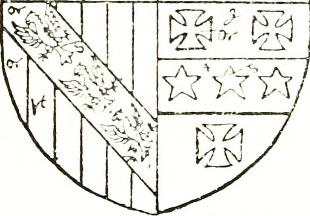 An illustration from The visitation of the county of Warwick, begun by Thomas May, Chester, and Gregory King, Rouge dragon, in Hilary vacacon, 1682. Reviewed by them in the Trinity vacacon following, and finished by Henry Dethick Richmond, and said rouge dragon pursuiv in Trinity vacation, 1683, by virtue of several deputations from Sir Henry St. George, Clarenceux king of arms, 1911, leaf 194