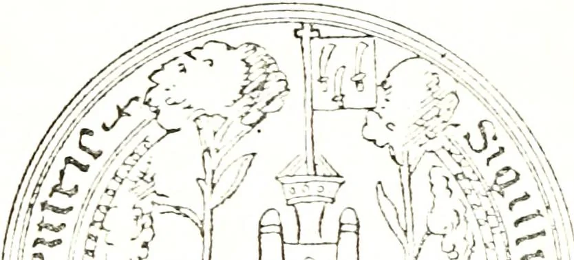 An illustration from The visitation of the county of Warwick, begun by Thomas May, Chester, and Gregory King, Rouge dragon, in Hilary vacacon, 1682. Reviewed by them in the Trinity vacacon following, and finished by Henry Dethick Richmond, and said rouge dragon pursuiv in Trinity vacation, 1683, by virtue of several deputations from Sir Henry St. George, Clarenceux king of arms, 1911, leaf 24