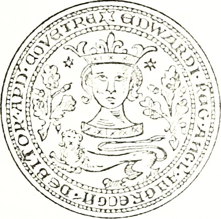 An illustration from The visitation of the county of Warwick, begun by Thomas May, Chester, and Gregory King, Rouge dragon, in Hilary vacacon, 1682. Reviewed by them in the Trinity vacacon following, and finished by Henry Dethick Richmond, and said rouge dragon pursuiv in Trinity vacation, 1683, by virtue of several deputations from Sir Henry St. George, Clarenceux king of arms, 1911, leaf 24
