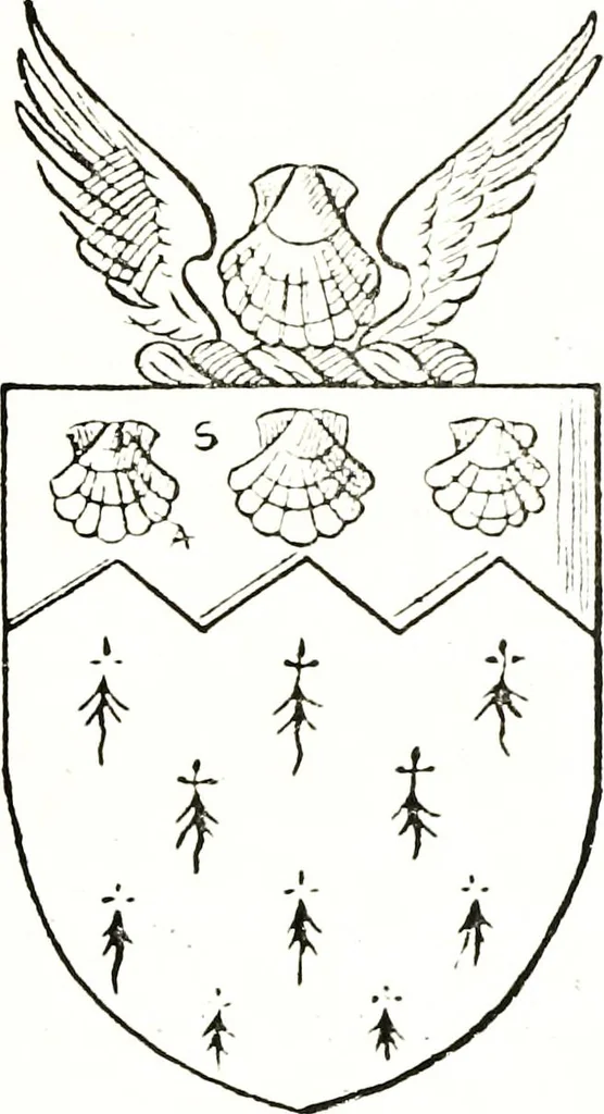 An illustration from The visitation of the county of Warwick, begun by Thomas May, Chester, and Gregory King, Rouge dragon, in Hilary vacacon, 1682. Reviewed by them in the Trinity vacacon following, and finished by Henry Dethick Richmond, and said rouge dragon pursuiv in Trinity vacation, 1683, by virtue of several deputations from Sir Henry St. George, Clarenceux king of arms, 1911, leaf 254