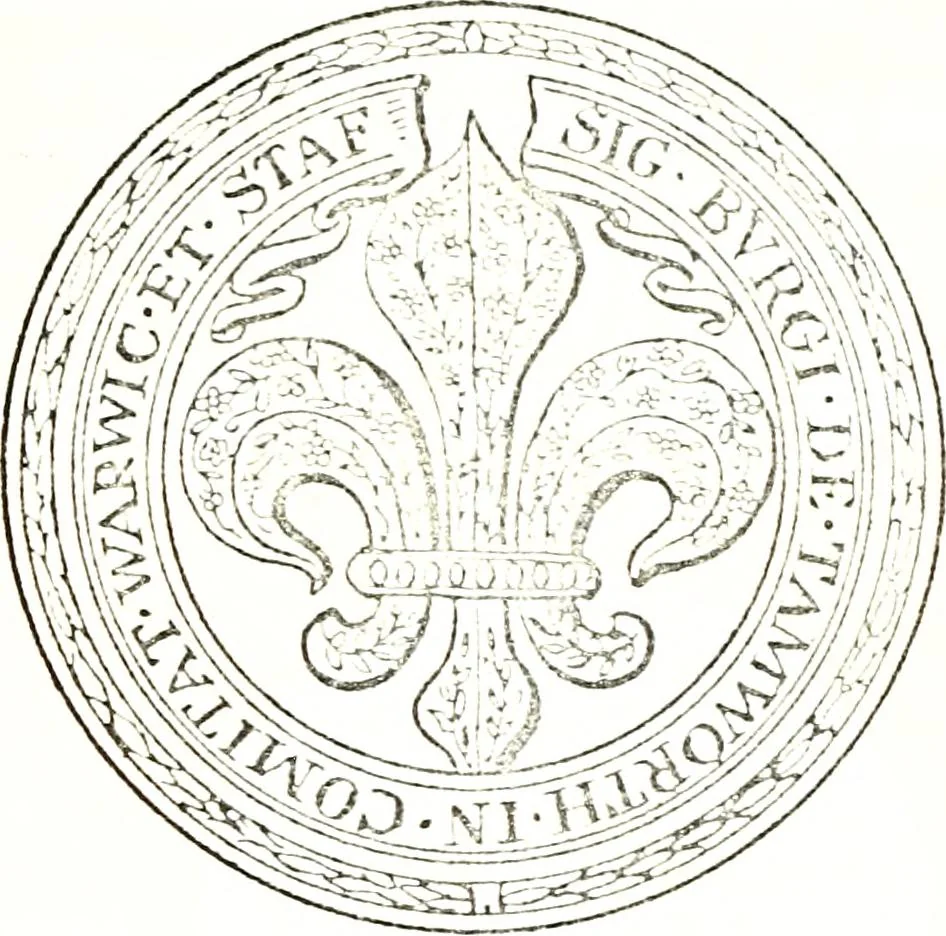 An illustration from The visitation of the county of Warwick, begun by Thomas May, Chester, and Gregory King, Rouge dragon, in Hilary vacacon, 1682. Reviewed by them in the Trinity vacacon following, and finished by Henry Dethick Richmond, and said rouge dragon pursuiv in Trinity vacation, 1683, by virtue of several deputations from Sir Henry St. George, Clarenceux king of arms, 1911, leaf 28