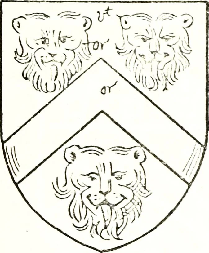 An illustration from The visitation of the county of Warwick, begun by Thomas May, Chester, and Gregory King, Rouge dragon, in Hilary vacacon, 1682. Reviewed by them in the Trinity vacacon following, and finished by Henry Dethick Richmond, and said rouge dragon pursuiv in Trinity vacation, 1683, by virtue of several deputations from Sir Henry St. George, Clarenceux king of arms, 1911, leaf 284