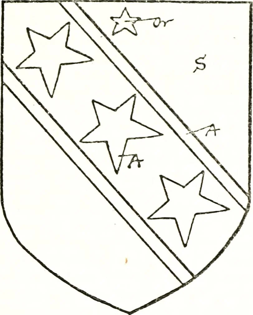 An illustration from The visitation of the county of Warwick, begun by Thomas May, Chester, and Gregory King, Rouge dragon, in Hilary vacacon, 1682. Reviewed by them in the Trinity vacacon following, and finished by Henry Dethick Richmond, and said rouge dragon pursuiv in Trinity vacation, 1683, by virtue of several deputations from Sir Henry St. George, Clarenceux king of arms, 1911, leaf 382