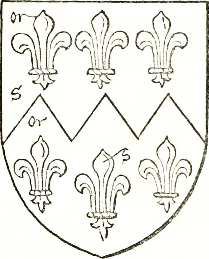 An illustration from The visitation of the county of Warwick, begun by Thomas May, Chester, and Gregory King, Rouge dragon, in Hilary vacacon, 1682. Reviewed by them in the Trinity vacacon following, and finished by Henry Dethick Richmond, and said rouge dragon pursuiv in Trinity vacation, 1683, by virtue of several deputations from Sir Henry St. George, Clarenceux king of arms, 1911, leaf 46