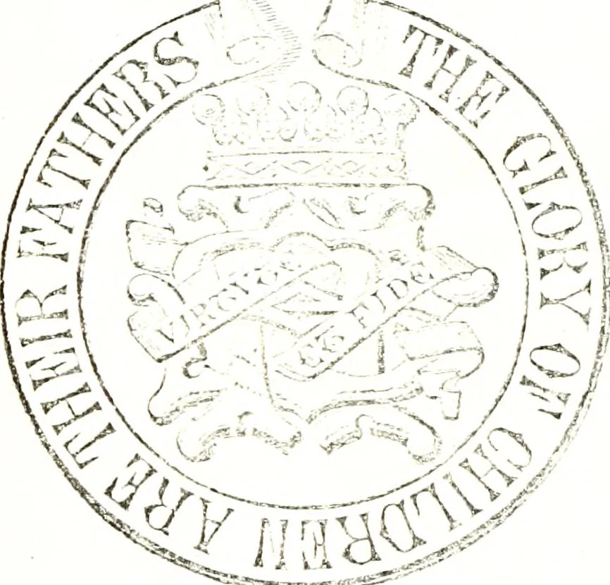 An illustration from The visitation of the county of Warwick, begun by Thomas May, Chester, and Gregory King, Rouge dragon, in Hilary vacacon, 1682. Reviewed by them in the Trinity vacacon following, and finished by Henry Dethick Richmond, and said rouge dragon pursuiv in Trinity vacation, 1683, by virtue of several deputations from Sir Henry St. George, Clarenceux king of arms, 1911, leaf 6