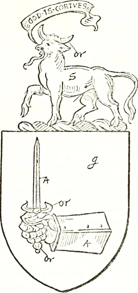 An illustration from The visitation of the county of Warwick, begun by Thomas May, Chester, and Gregory King, Rouge dragon, in Hilary vacacon, 1682. Reviewed by them in the Trinity vacacon following, and finished by Henry Dethick Richmond, and said rouge dragon pursuiv in Trinity vacation, 1683, by virtue of several deputations from Sir Henry St. George, Clarenceux king of arms, 1911, leaf 78
