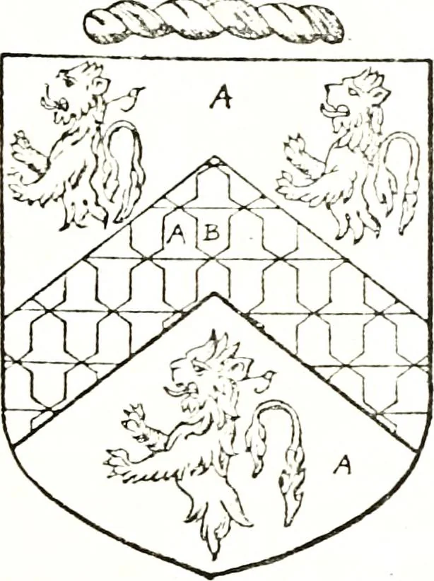 An illustration from The visitation of the county of Warwick, begun by Thomas May, Chester, and Gregory King, Rouge dragon, in Hilary vacacon, 1682. Reviewed by them in the Trinity vacacon following, and finished by Henry Dethick Richmond, and said rouge dragon pursuiv in Trinity vacation, 1683, by virtue of several deputations from Sir Henry St. George, Clarenceux king of arms, 1911, leaf 86