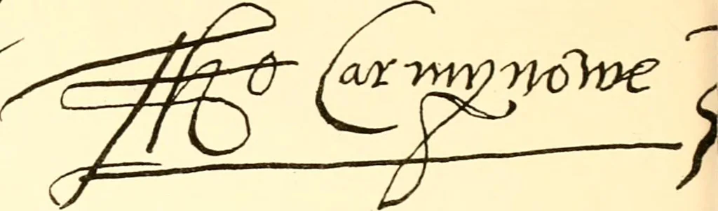 An illustration from The visitation of the county of Cornwall, in the year 1620, 1874, leaf 323