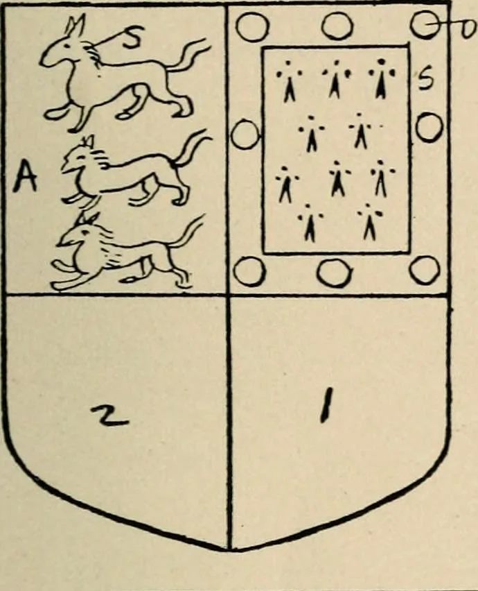 An illustration from The visitation of the county of Buckingham made in 1634 by John Philipot, esq. ..., 1909, leaf 106